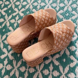 Beach by Matisse Tan Floral Mules